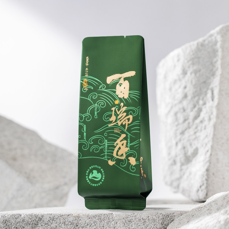 武夷岩茶百瑞香公版烫金长泡袋图片