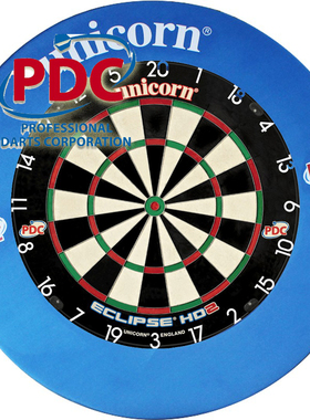 英国unicorn/独角兽HD2刀网麻靶PDC比赛用飞镖盘国际标准18寸麻靶
