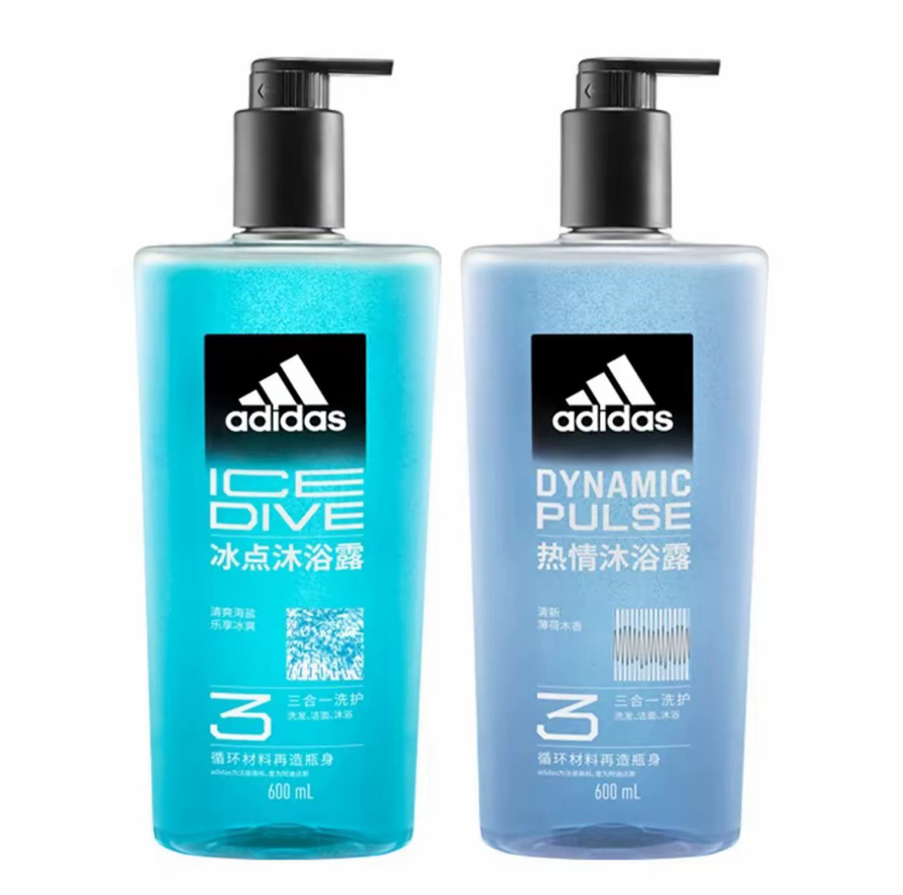 正品阿迪达斯沐浴露三合一600ml大瓶留香淡香持久清凉去油去汗