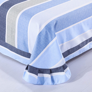 时尚简约温暖条格保暖被套床单四套件1.8米6英尺床磨毛四件套