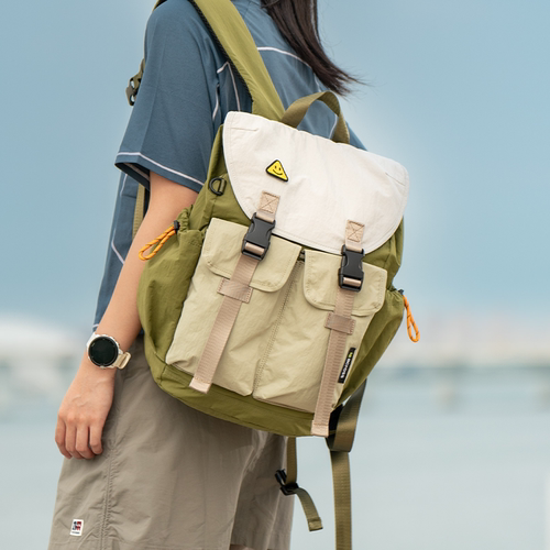 ACROSS撞色轻便户外休闲双肩背包