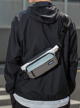 across潮牌机能斜挎包男休闲胸包运动骑行腰包女大容量单肩包挎包