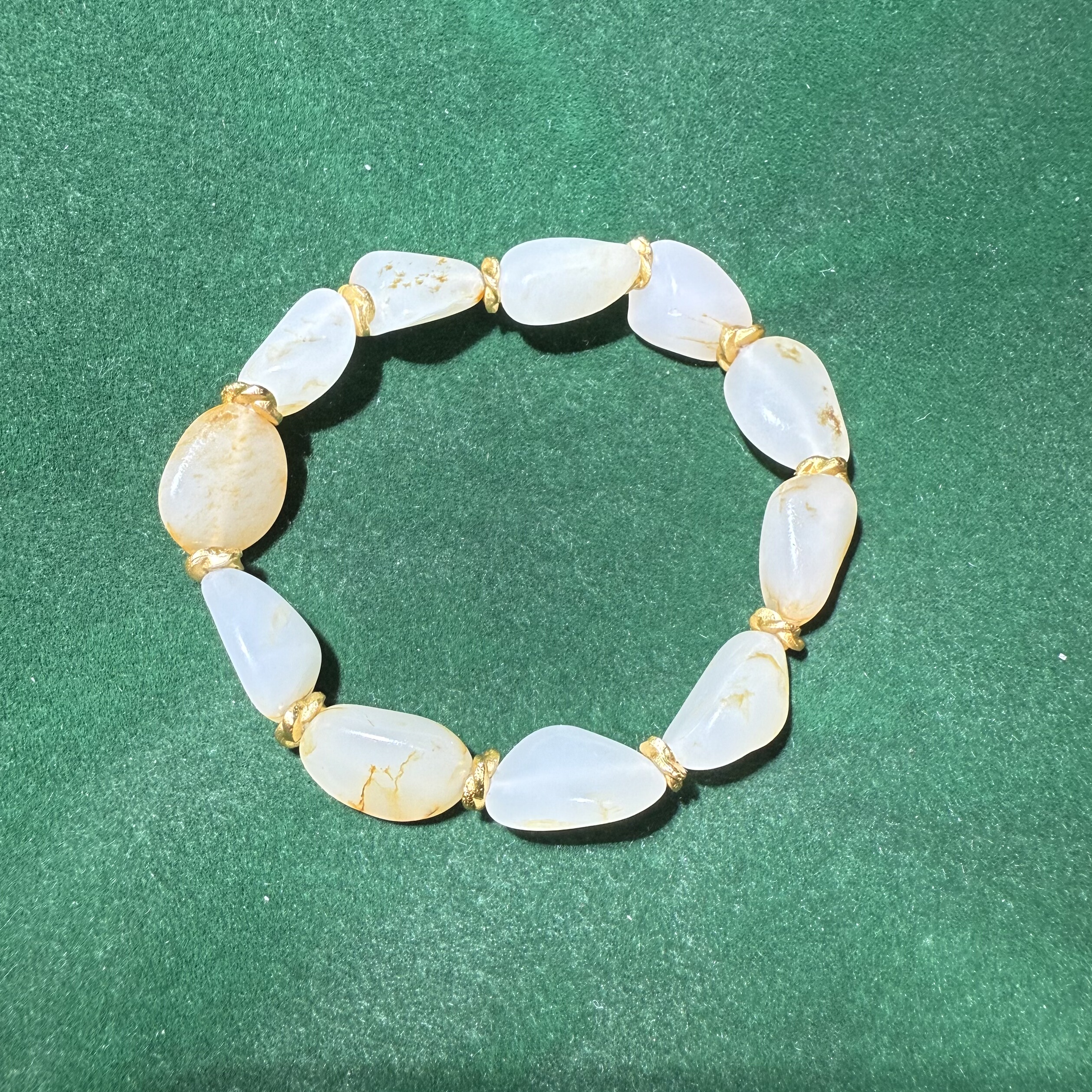 慎识坊天然新疆和田玉籽料原石手串22.1克