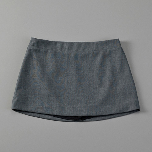 小个子西服料低腰辣妹超短裙