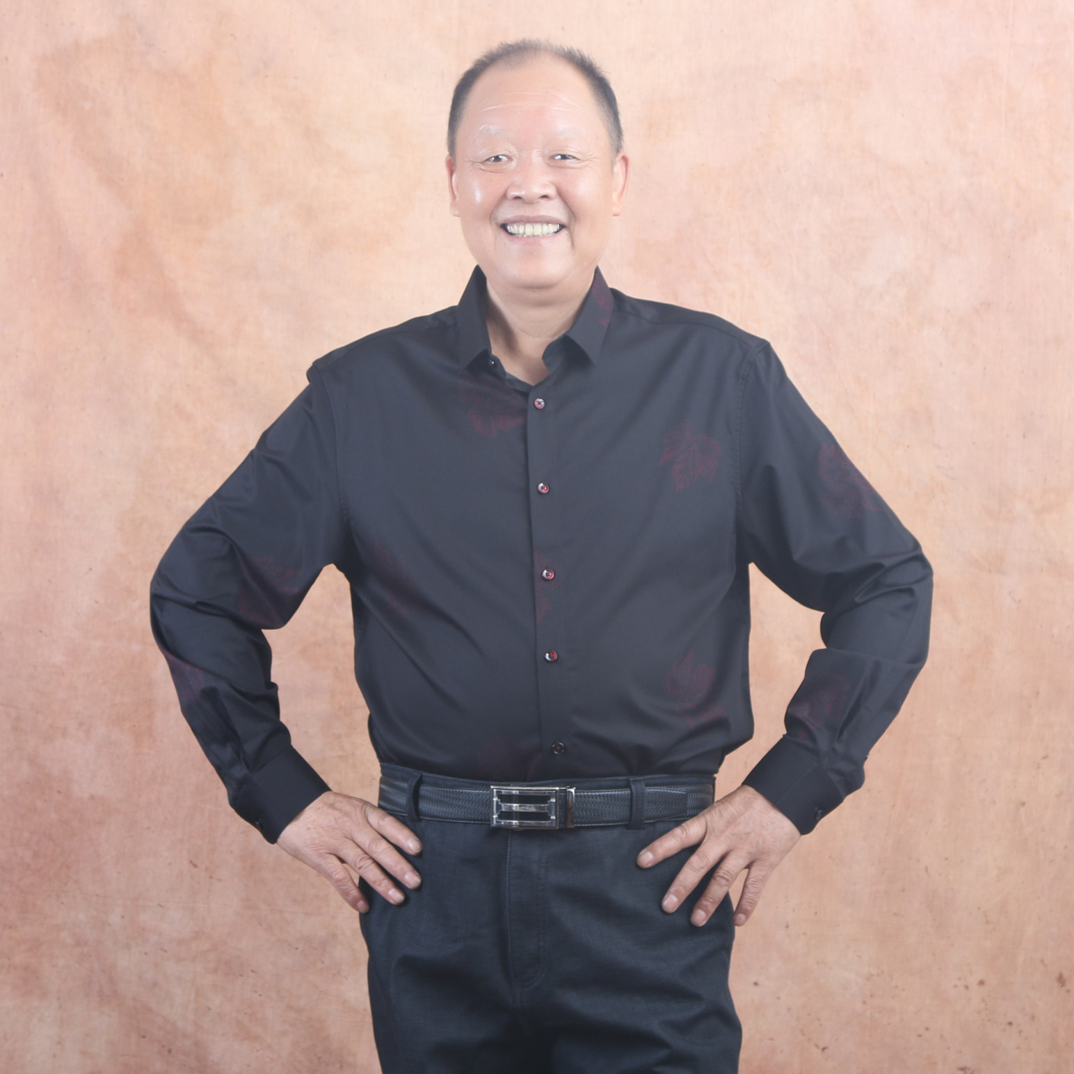 50岁 中老年爸爸加肥加大码春秋季长袖衬衫大号胖子男士衬衣碎花