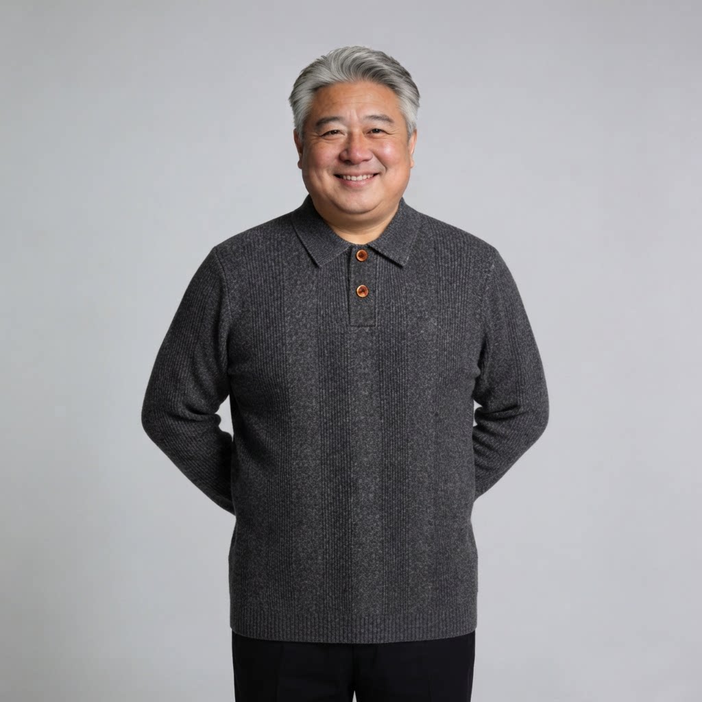 老钱风中老年爸爸加肥加大码男士毛衣胖子宽松长袖绵羊毛粗针织衫