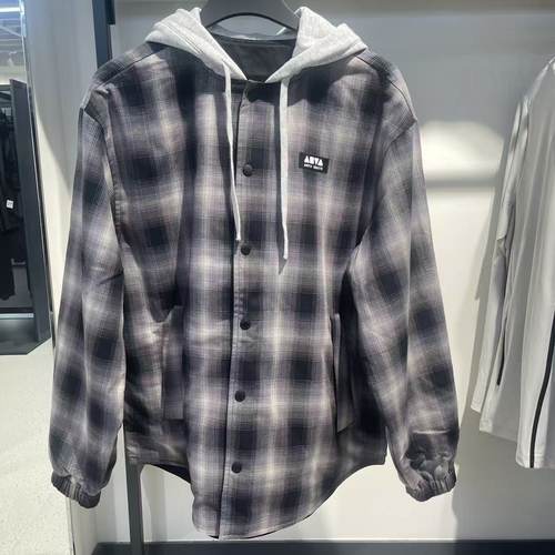 安踏2025冬男保暖双面穿衬衫外套