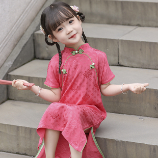 女孩新中式 女童夏装 2026新款 旗袍儿童夏季 宝宝改良小旗袍 国风套装
