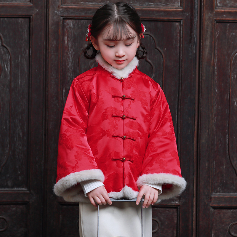 叙罗儿童拜年服冬季红色喜庆新中式母女过年装女童唐装亲子装外套,童装/婴儿装/亲子装,唐装,淘宝优惠券,粉丝福利购,淘宝优惠卷