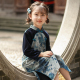 丝绒连衣裙女宝唐装 汉服女孩民国风古装 儿童2026新款 女童旗袍春季