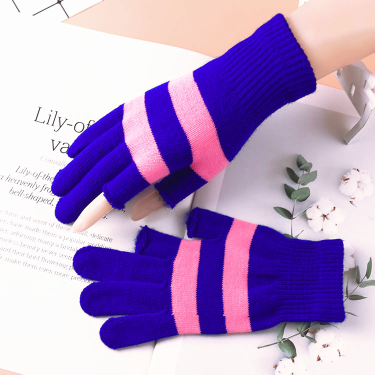 二指手套冬季保暖男女针织