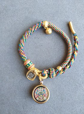 爆款新品纯手绘扎基拉姆热贡随身小唐卡手工手绳拉萨直发全国包邮