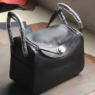 全手工定制牛皮琳迪女真皮医生包荔枝纹单肩手提女包林迪26 30