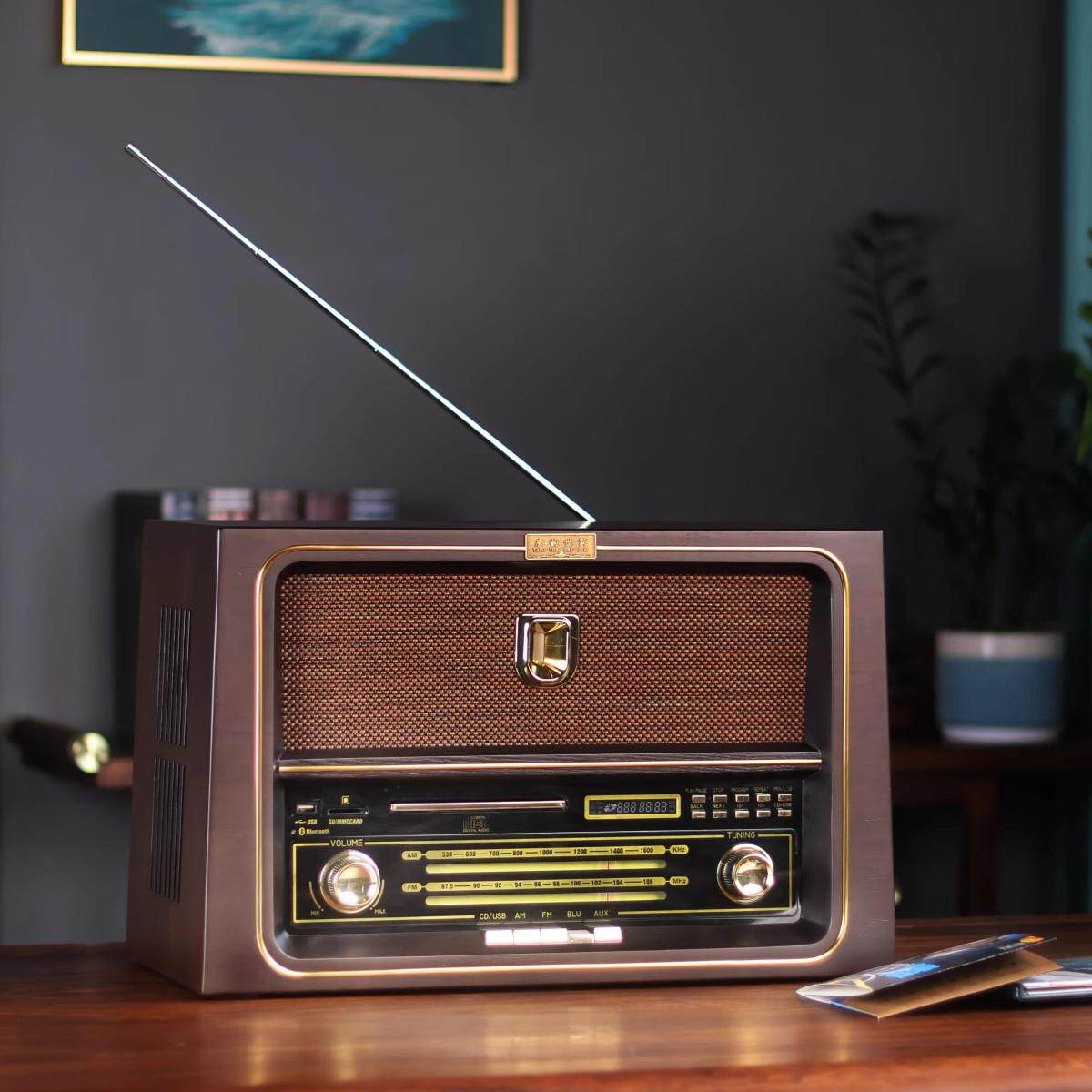 复古CD播放机电子管猫眼碟机收音机蓝牙音箱高保真hifi发烧音响