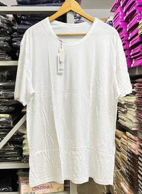 俏情人男士莫代尔棉薄款休闲圆领简约短袖T恤夏季爸爸黑灰白31081