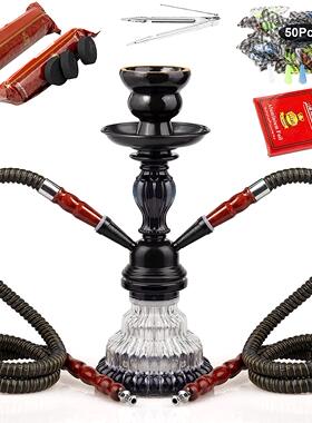 大烟雾水烟壶双管阿拉伯水烟