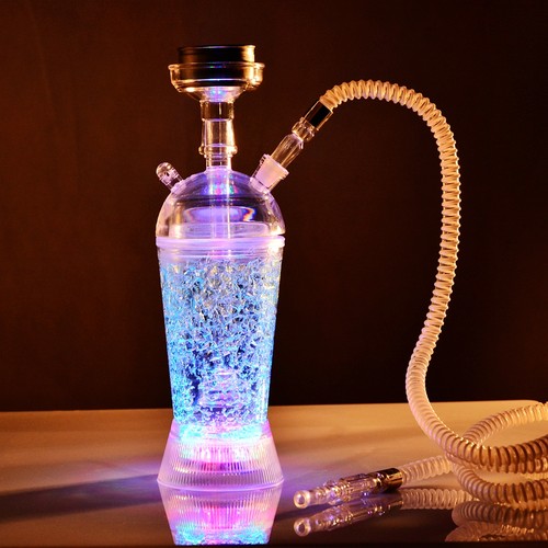 酒吧带灯水烟双管水烟阿拉伯烟壶