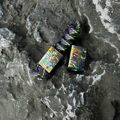 彩钛【马里奥】钛合金坠子玩具EDC伞绳挂坠尾绳项链坠刀坠