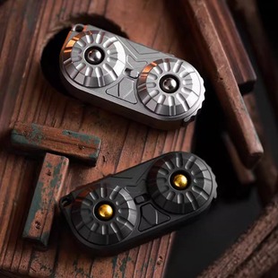 彩钛馆嗷呜不锈钢复合型EDC玩具 机械推牌磁悬浮解压潮玩