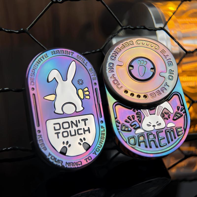 彩钛馆【暴躁兔系列】乐派锆合金彩律动推牌EDC玩具解压玩具潮玩