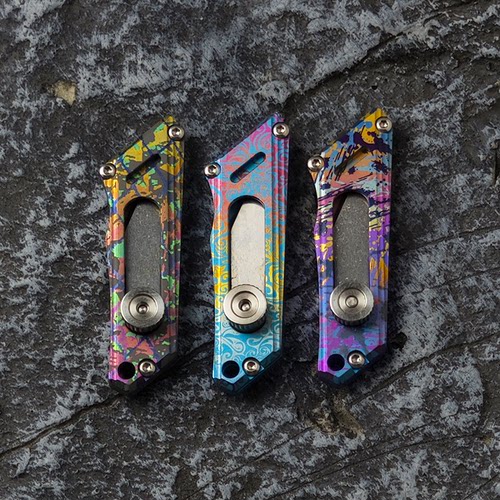 TiFire钛合金迷你mini美工刀多功能工具便携式钥匙扣小刀撬棍-5款