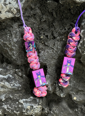 TiFire彩钛馆【国潮风春风十里】钛合金坠EDC推牌挂坠伞绳坠尾绳