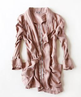 2016新品 舒适亲肤人造丝棉垂感面料7分袖宽松休闲西服