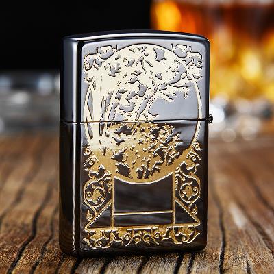 原裝zippo防風打火機正品 韓版珍藏 黑冰獨角獸/神獸 限量正版