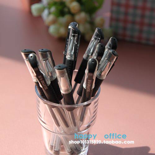 가성비가 뛰어난 경제적이고 실용적인 중성탄소 수성 시그니처 펜 6개 팩 0.5 블랙 필기구 사무용품