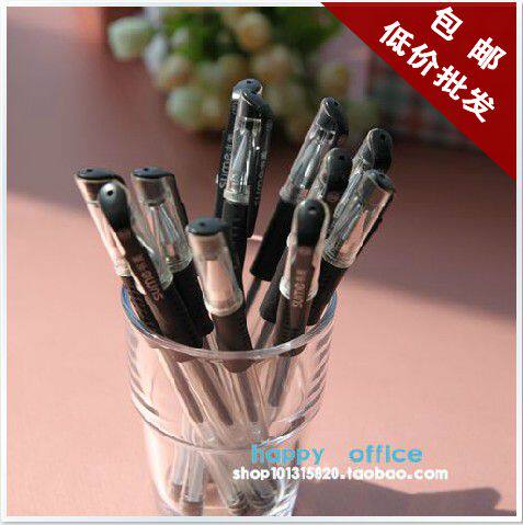 가성비가 뛰어난 경제적이고 실용적인 중성탄소 수성 시그니처 펜 6개 팩 0.5 블랙 필기구 사무용품