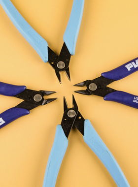 PLATO170电子剪钳如意斜口钳迷你钳水口钳125模型钳维修工具蓝色