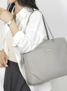 笔记本电脑包苹适用果macbook14寸单肩手提华为联想小新高颜值2025新款女士通勤高级感小众托特包