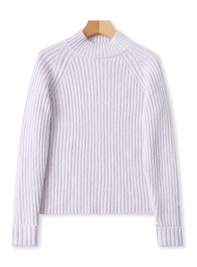 外贸半高领弹力针织羊毛衫 秋冬新款保暖显瘦女打底修身毛衣21234