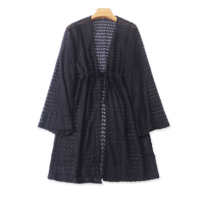 夏季新款外贸镂空系带披肩