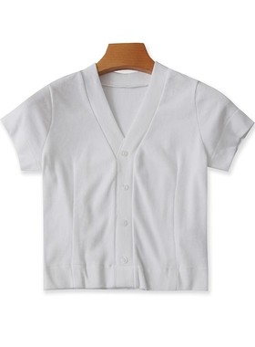 V领短袖T恤衫 夏季新款修身短款体恤衫套头百搭女打底衫上衣06263