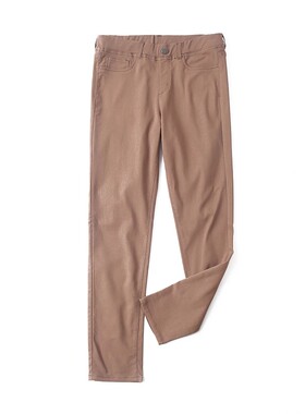 松紧腰薄绒款外穿休闲裤 春秋弹力小脚裤外贸小直筒裤女裤子24384