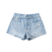 夏季 女阔腿休闲裤 新款 热裤 子14344 水洗时尚 外贸复古毛边牛仔短裤