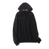 外贸连帽加绒卫衣宽松长袖 15边 男女纯色上衣M 帽衫 春秋宽松打底衫