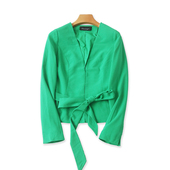 V领西装 休闲百搭显瘦女外套上衣21394 挂扣开衫 春秋新款 长袖