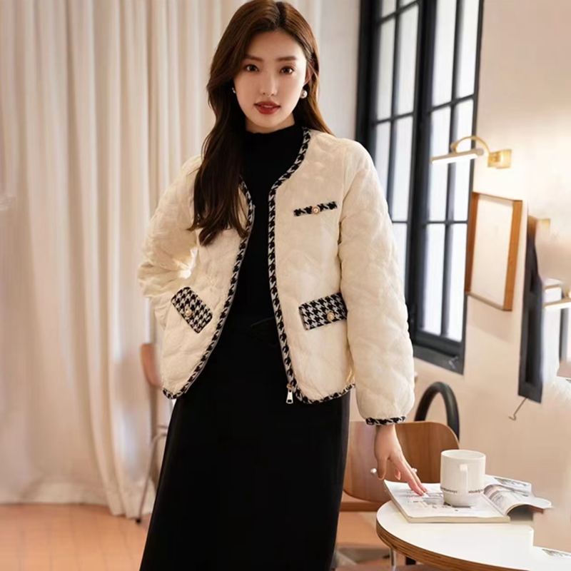 爱丽爱熙短款名媛风羽绒服轻薄型