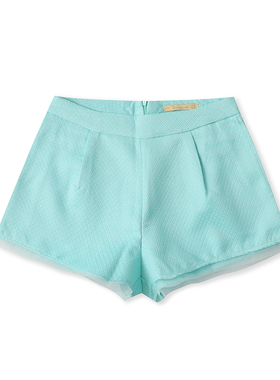 女装短裤 秋新款宽松热裤 显瘦假两件阔脚A字裤时尚阔腿裤子T/1-2