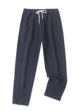 松紧腰毛圈卫裤 春秋新款系带显瘦百搭外贸时尚女休闲长裤子17533