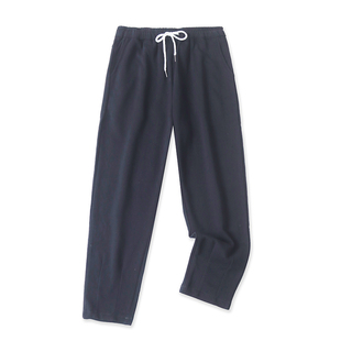 女休闲长裤 系带显瘦百搭外贸时尚 子17533 春秋新款 松紧腰毛圈卫裤