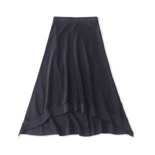 夏季 显瘦裙子 新款 女中长款 20033 A字外贸时尚 仿真丝松紧腰半身裙