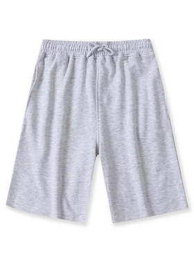 棉外贸松紧腰短裤 夏新款毛圈休闲中裤男女毛边运动宽松裤子11464