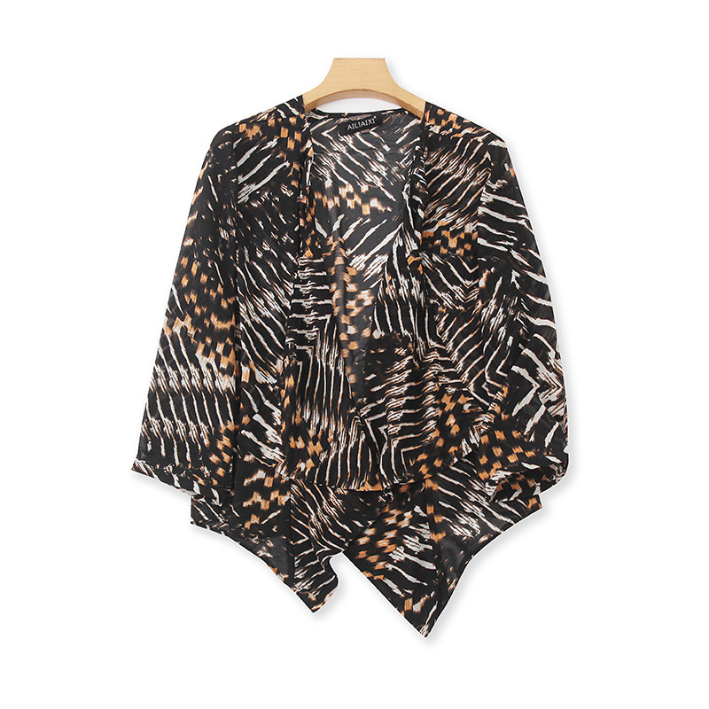 外单雪纺印花披肩 夏季新款开衫罩衫 女百搭宽松上衣防晒衣 K/1-3,女装/女士精品,短外套,淘宝优惠券,粉丝福利购,淘宝优惠卷