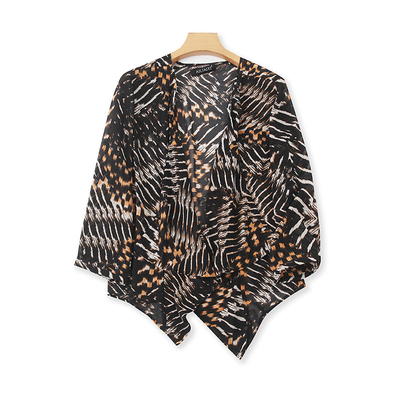 爱莉爱熙百搭款印花雪纺衫披肩