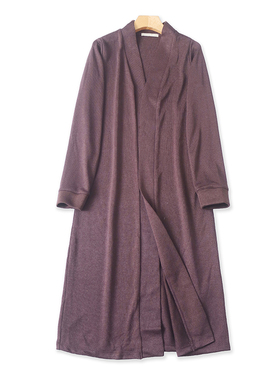 外贸长款针织披肩 春秋新款显瘦时尚长袖罩衫女宽松休闲上衣18223