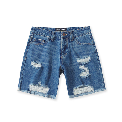 百搭短裤夏季破洞毛边