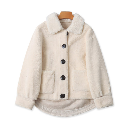 爱丽爱熙常规羊羔毛外套皮绒一体